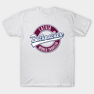 Latvia backpacker world traveler T-Shirt